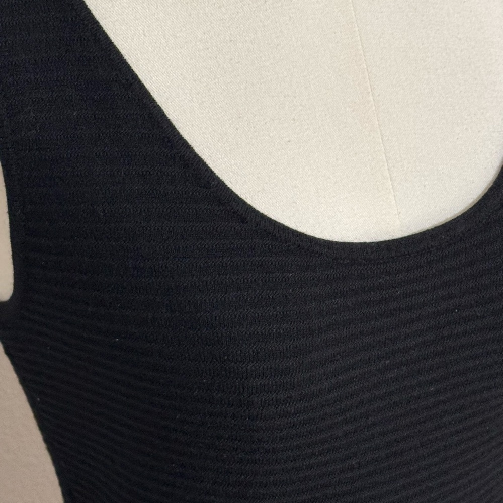 Kate Spade‎ Sandra 100% Wool Ribbed Mini Dress Striped Black White Size XS Party - Picture 8 of 12